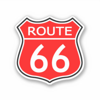 State Route 66 Travel Sticker Red Klistermärken