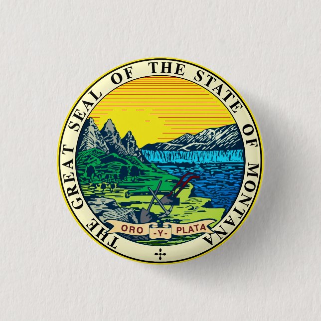 State Seal of Montana (USA) Knapp (Framsida)