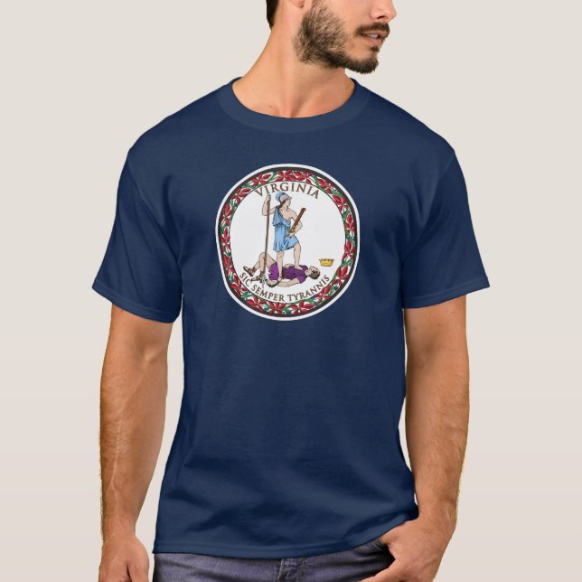 State Seal of Virginia, USA T Shirt (Framsida)
