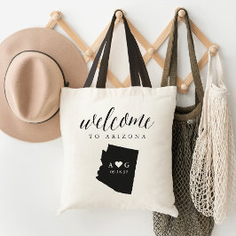 State Silhouette Bröllop Welcome Tote | Arizona Tygkasse