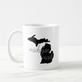 State Silhouette med Michigan Made Typography Kaffemugg