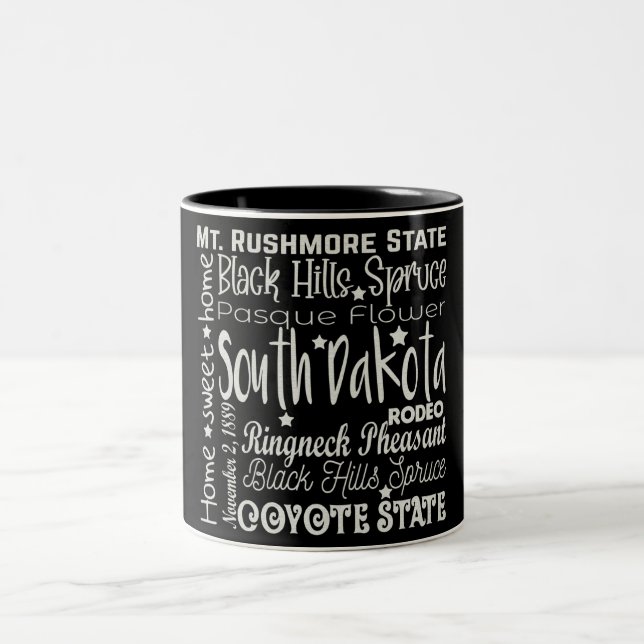State/South Dakota 2-Tone Coffee Mugg (Center)