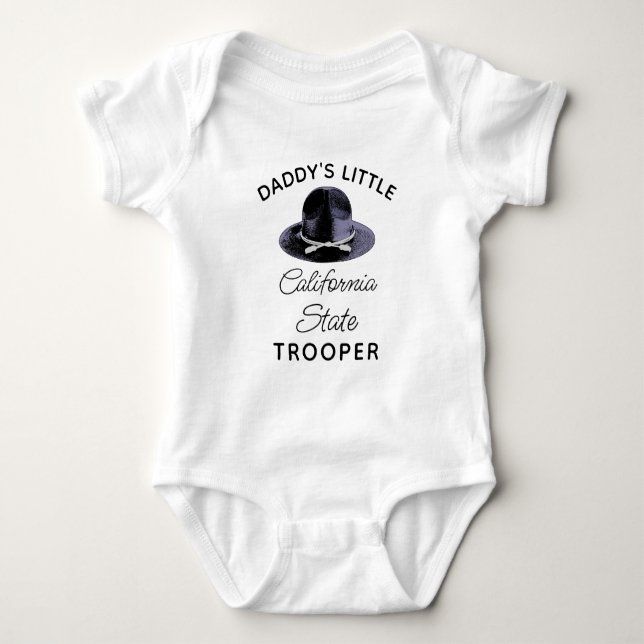 State Trooper Baby - Daddy's Little Trooper T Shirt (Framsida)