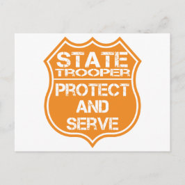 State Trooper Badge Protection och  Vykort