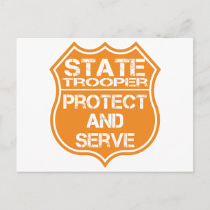 State Trooper Badge Protection och Vykort