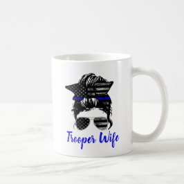 State Trooper Highway Patrol Messy Bun Makfe Kaffemugg