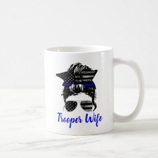 State Trooper Highway Patrol Messy Bun Makfe Kaffemugg