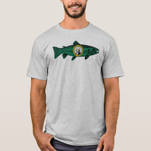 State Trout i Fish Washington T Shirt