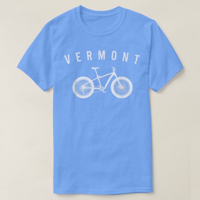 State Vermont Map Fatbike Fat Bike Tire Offroad Sn T Shirt (Design framsida)