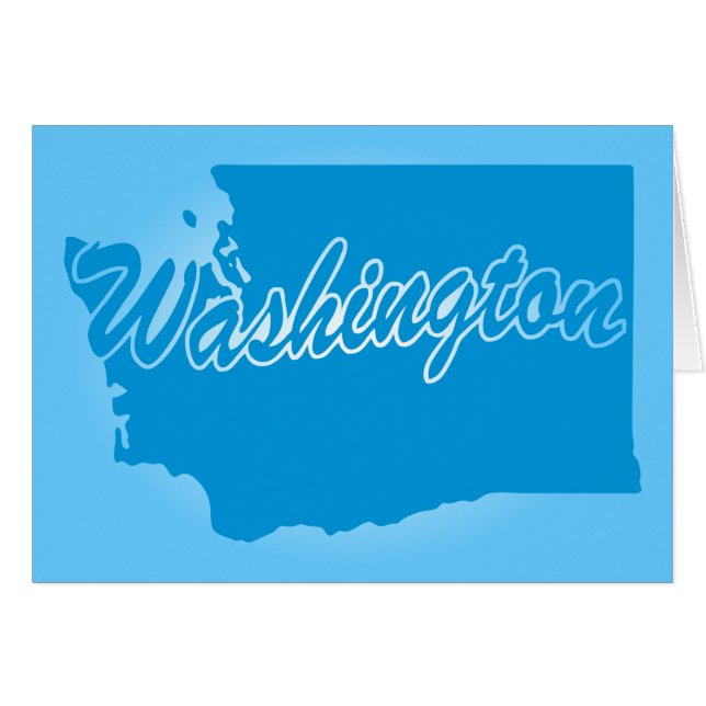 State Washington Hälsningskort (Framsidan Horizontal)