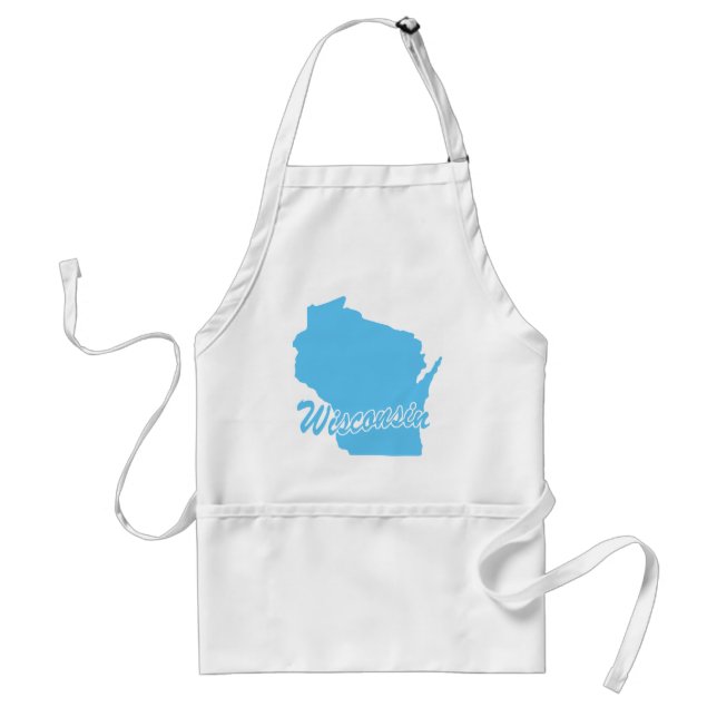 State Wisconsin Vuxen Apron Förkläde (Framsidan)