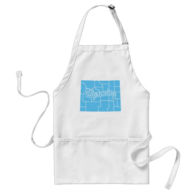 State Wyoming Vuxen Apron Förkläde (Framsidan)