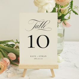STATELY CALLIGRAPHY Table Number Card Inbjudningar