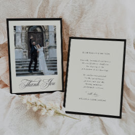 STATELY CALLIGRAPHY Wedding Photo Tack Kort