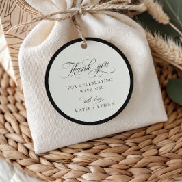 STATELY CALLIGRAPHY Wedding Thank You Gåvor Etiketter