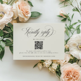 Stately Stripes Wedding QR Code OSA Kort