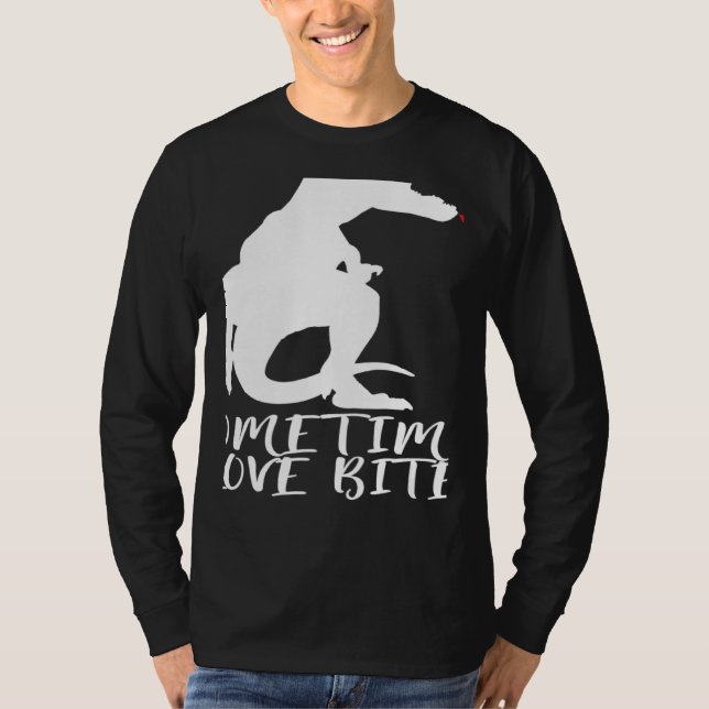 Statement Dinosaur Valentine's Day Heart T Shirt (Framsida)