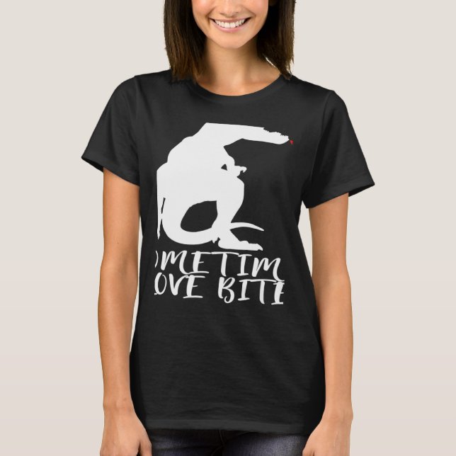 Statement Dinosaur Valentine's Day Heart T Shirt (Framsida)