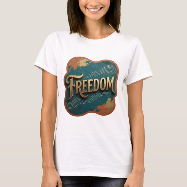 Statement Gold FREEDOM T-Shirt Design (Framsida)