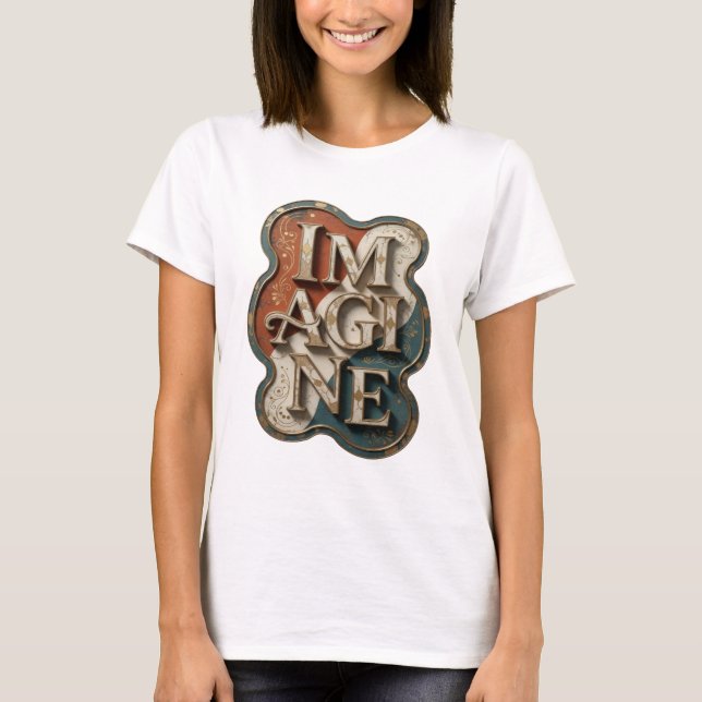 Statement Gold IMAGINE Statement Design T Shirt (Framsida)