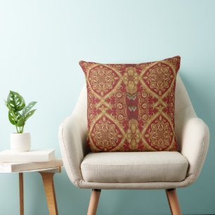 Statement Golden Red Ornate Kudd 4 Vardagsrum Kudde