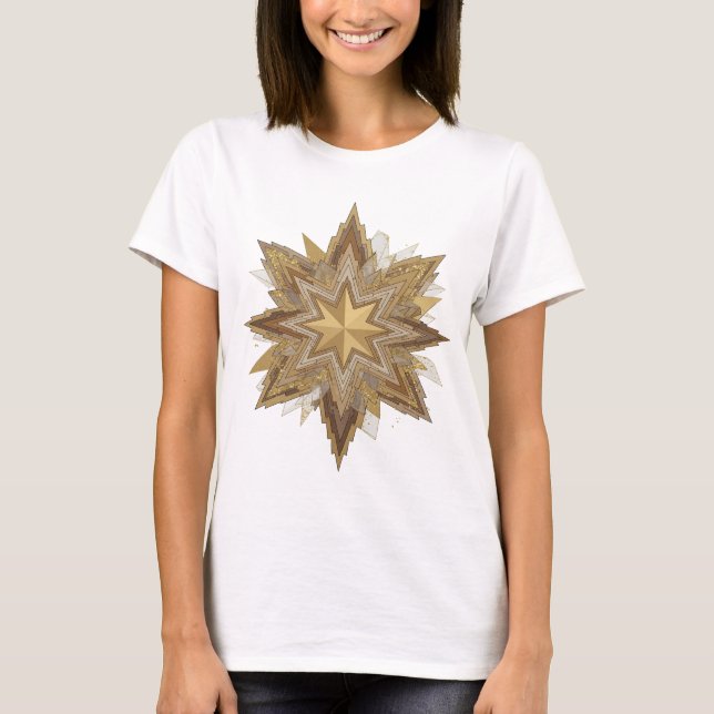 Statement Grå STJÄRNA I BETLEHEM Design T Shirt (Framsida)