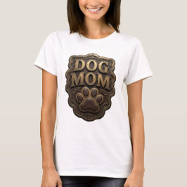 Statement Guld HUND MAMMA Modern Design T Shirt