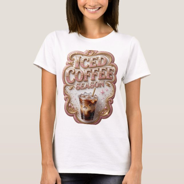 Statement Guld ISGLAS KAFFE SAISON Djärv Design T Shirt (Framsida)