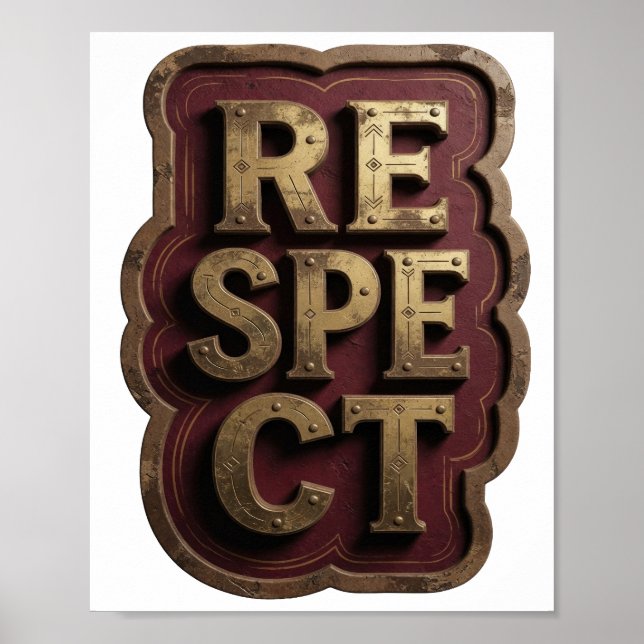 Statement Guld RESPECT Tryck (Framsidan)