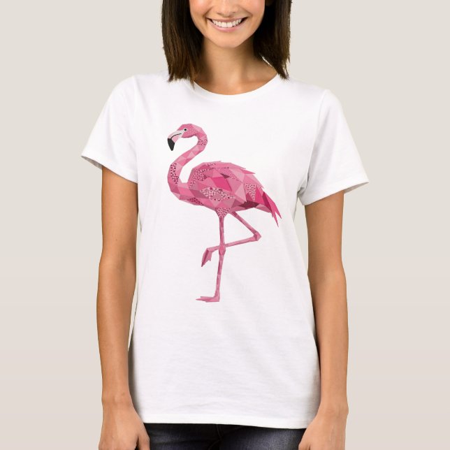 Statement Rosa FLAMINGO Design T Shirt (Framsida)