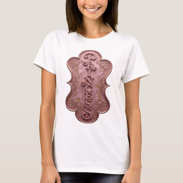 Statement Rosa PRINCESS Design T Shirt (Framsida)