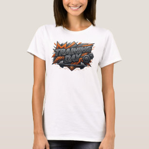 Statement Rosa TRÄNINGS DAG Text Design T Shirt