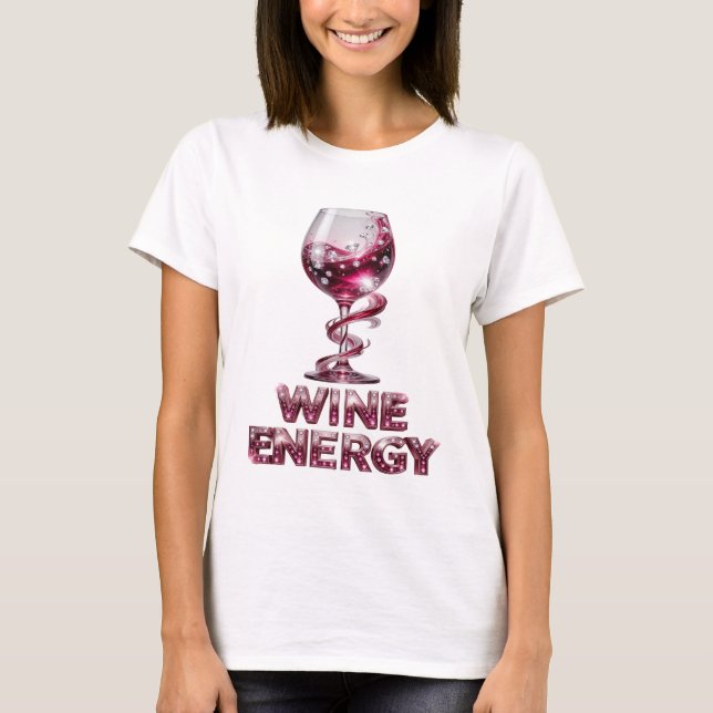 Statement Rosa VIN ENERGI Design T Shirt (Framsida)