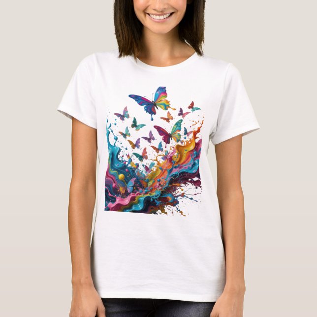 Statement Silver ABSTRAKT KONST Anpassad T-shirt (Framsida)