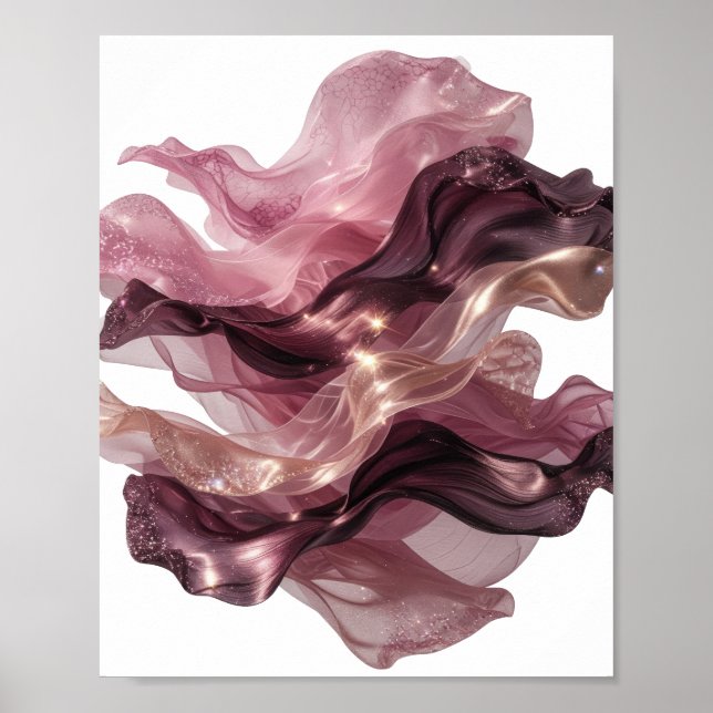Statement Silver ABSTRAKT KONST Design Poster (Framsidan)