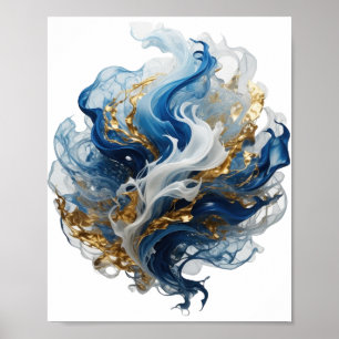 Statement Silver ABSTRAKT KONST Design Poster