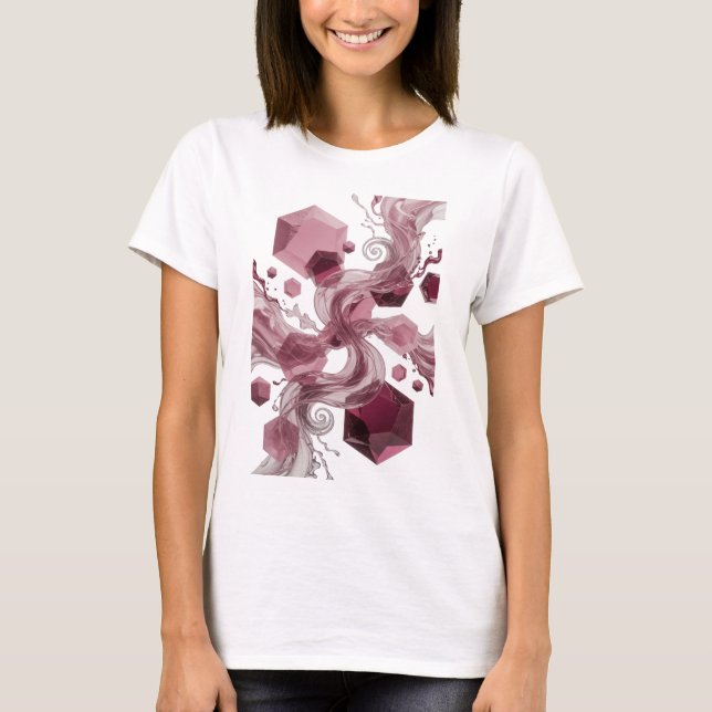Statement Silver ABSTRAKT KONST Design T Shirt (Framsida)