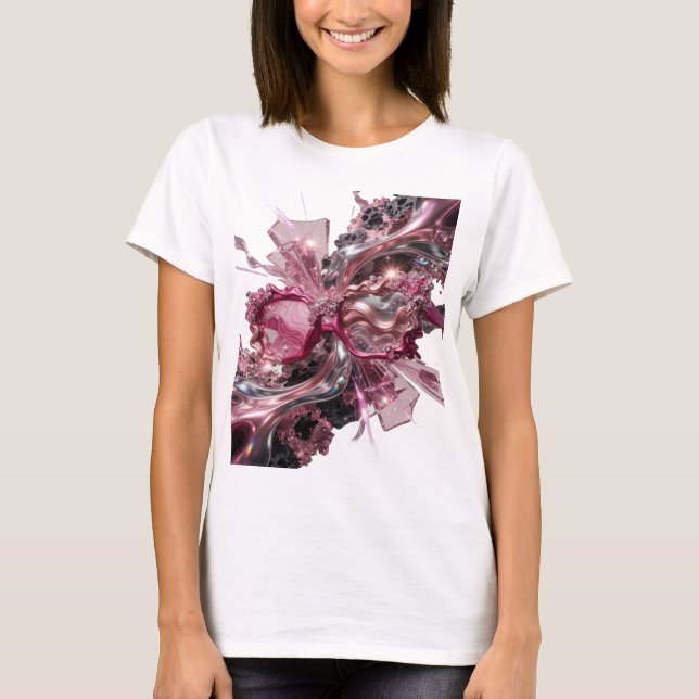 Statement Silver ABSTRAKT KONST Konsttryck v2 T Shirt (Framsida)