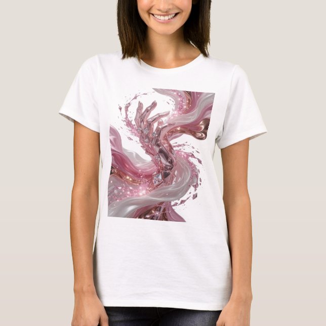 Statement Silver ABSTRAKT KONST Konsttryck v3 T Shirt (Framsida)