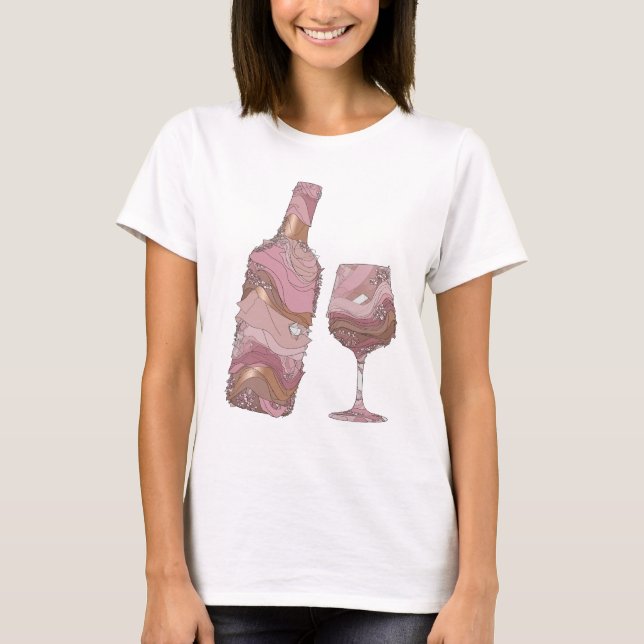 Statement Silver ABSTRAKT KONST Modern Design v3 T Shirt (Framsida)