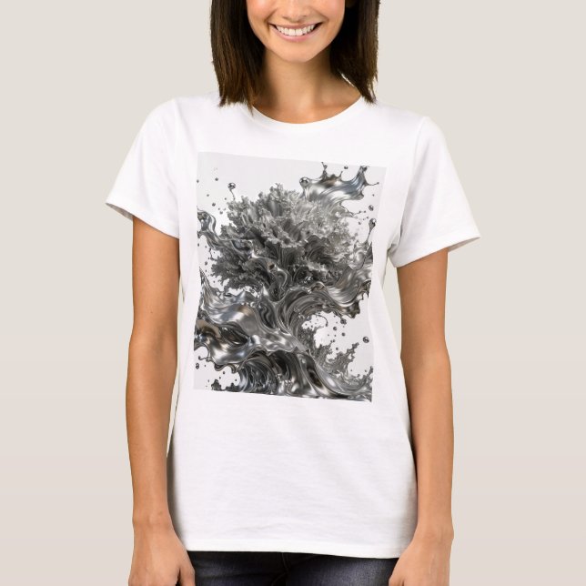 Statement Silver ABSTRAKT KONST Statement Tee v2 (Framsida)