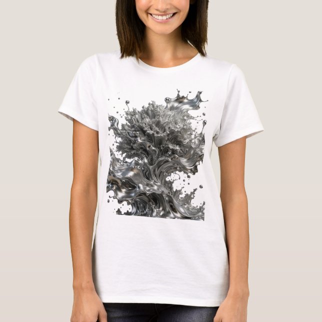Statement Silver ABSTRAKT KONST Statement Tee v2 (Framsida)