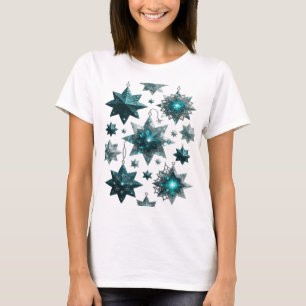 Statement Silver BLUE STAR ORNAMENTS Anpassad Tee