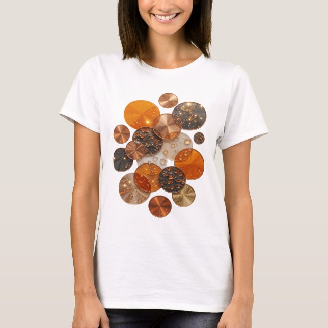 Statement Silver KOPPARBOLLAR Anpassad Tee (Framsida)
