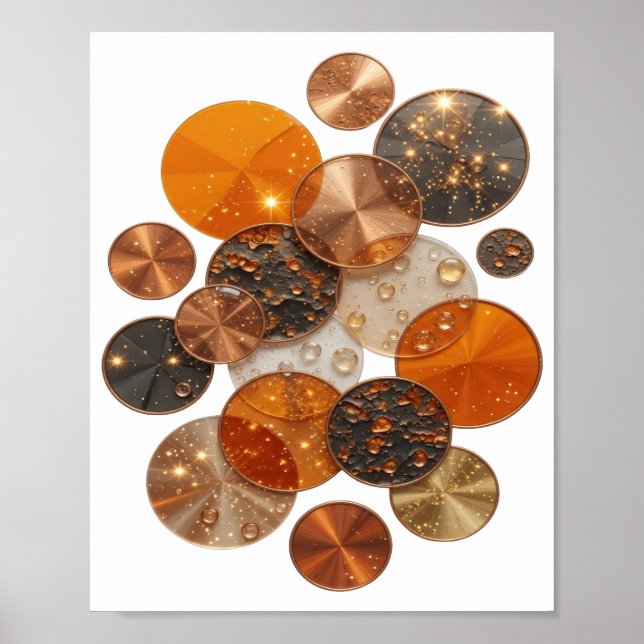 Statement Silver KOPPARBOLLAR Anpassad Tee Poster (Framsidan)