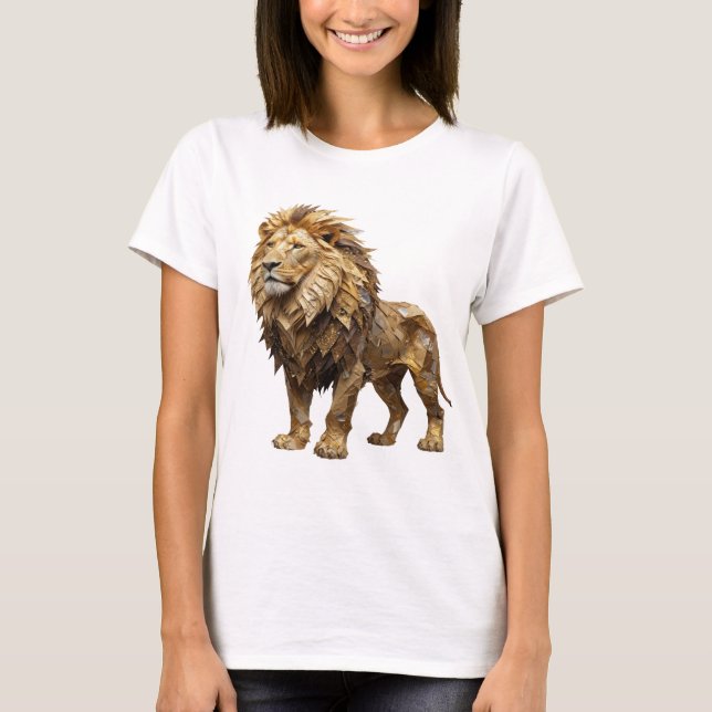 Statement Silver LION KING Tryck T Shirt (Framsida)