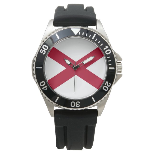 Staten Alabama Flagga Armbandsur (Framsida)
