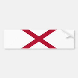 Staten Alabama Flagga Bildekal