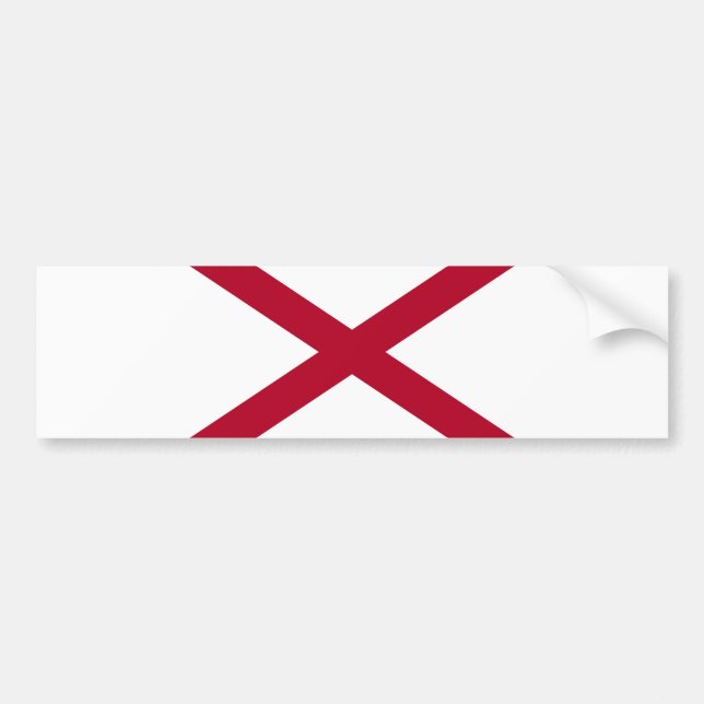 Staten Alabama Flagga Bildekal (Framsidan)