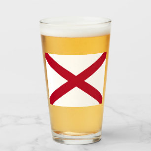 Staten Alabama Flagga Glaskopp